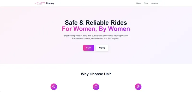 Femway - Women's Safety Car Booking Platform preview